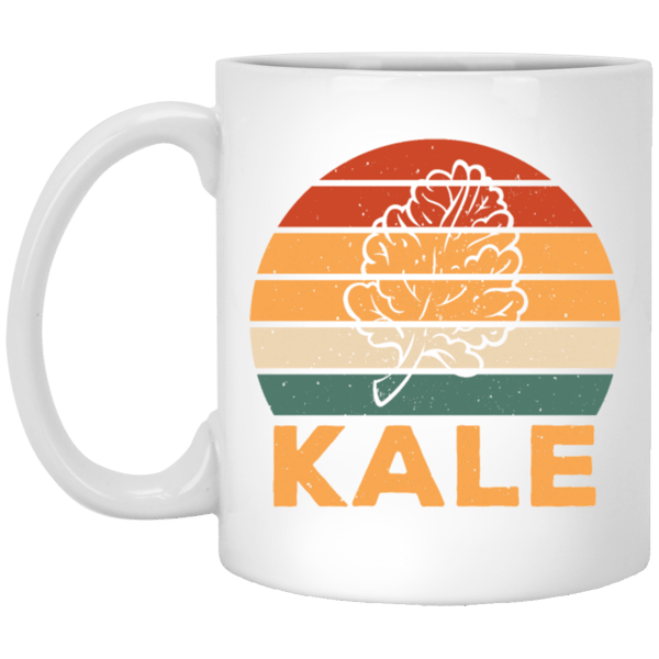 Kale Lover, Cabbage Gift, Kale Cabbage, Retro Kale Gift, Love Kale Vintage White Mug.jpg