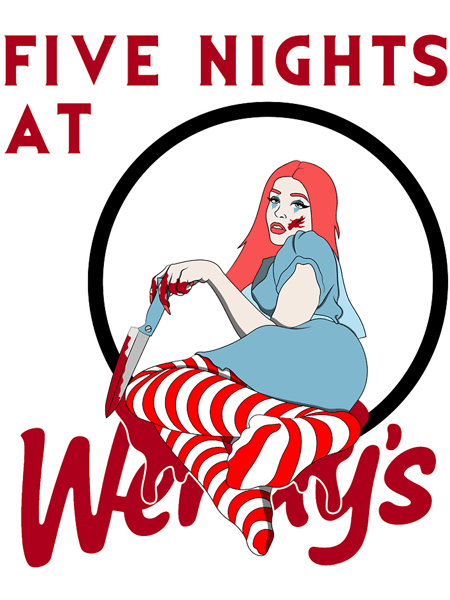 Five Nights at Wendy_sHorror Killer Wendy_s Mascot GirlHalloween illustrationT-Shir.png