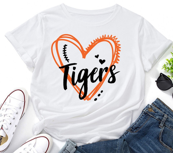 Tigers Heart SVG, Heart Designs Mascot svg,Tigers svg,Love T - Inspire  Uplift