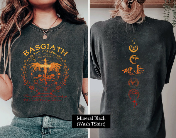 Basgiath War College 2 Sides Shirt, Fourth Wing Shirt, Rebecca Yarros Shirt, Dragon Rider Shirt, Violt Sorrengail, Bookish Shirt.jpg