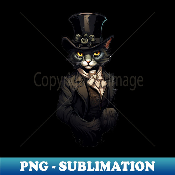 VJ-28866_Gothic Black Cat Wearing A Top Hat  Suit 5623.jpg