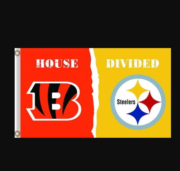 Cincinnati Bengals and Pittsburgh Steelers Divided Flag 3x5ft.png