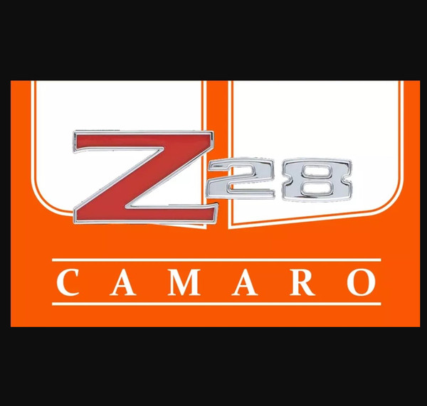 Chevrolet Camaro Z28 3x5 ft Flag Banner Garage Man-Cave Chevy Racing Car Club Orange.png