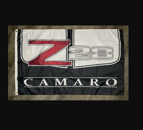 Chevrolet Camaro Z28 3x5 ft Flag Banner Garage Man-Cave Chevy Racing Car Club.png