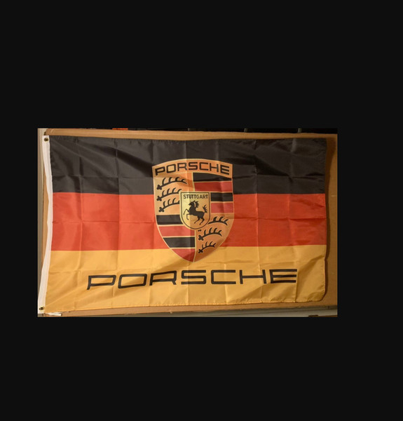 Porsche Flag 3X5 Ft Polyester Banner USA 90x150cm Black Red Yellow.png