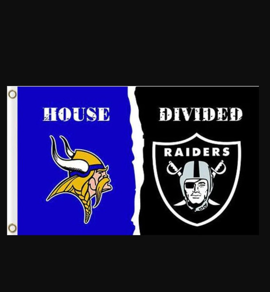Minnesota Vikings and Las Vegas Raiders Divided Flag 3x5ft.jpg