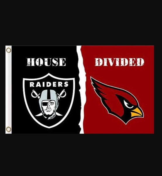 Las Vegas Raiders and Arizona Cardinals Divided Flag 3x5ft.jpg