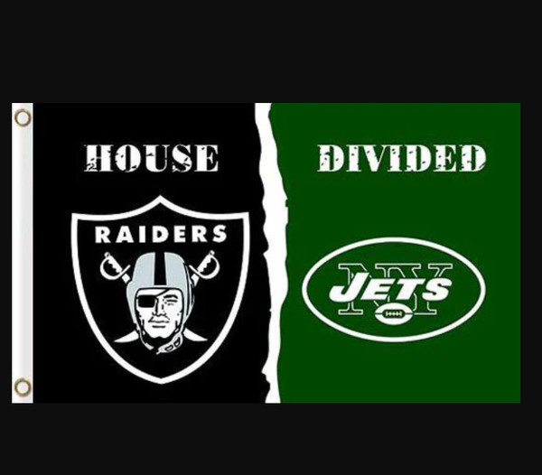 Las Vegas Raiders and New York Jets Divided Flag 3x5ft.png