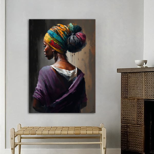 African American Woman Canvas Art,African Wall Decor,African Woman Wall Art,African Woman Canvas Print.jpg