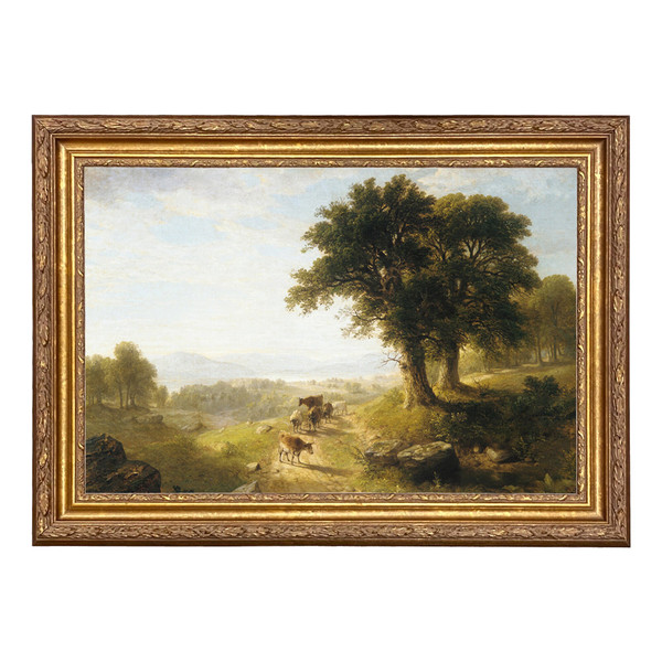 River Scene by Asher Durand Nature Landscape Framed Oil Painting Print on Canvas.jpg