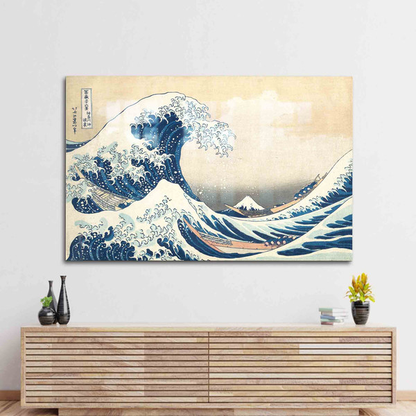 Wall Decor, Glass Wall Art, Tempered Glass, Rough Sea, Wave, Sea Landscape Glass Wall, Contemporary Glass Wall Art, Japan Glass Decor,.jpg