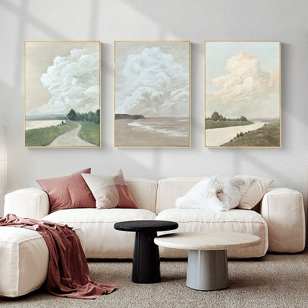 Impressionist Landscape Oil Painting on Canvas, Large Original Clouds and Sky Canvas Wall Art, Modern Landscape Wall Art for Living Room.jpg