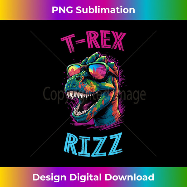 CM-20231129-319_Awesome T-Rex Rizz Charisma Dinosaur Sunglasses Cool Game Tank Top 0082.jpg