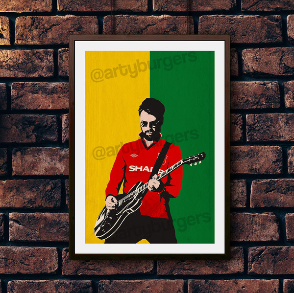 Liam MUFC  rock indie lyrics inspired  music poster  wall decor  art print.jpg