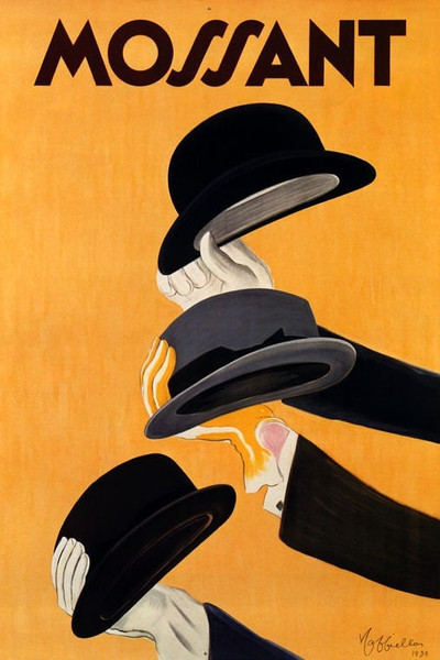 Mossant Famous Hat Fashion Elegant Man French Cappiello Vintage Poster Repro.jpg