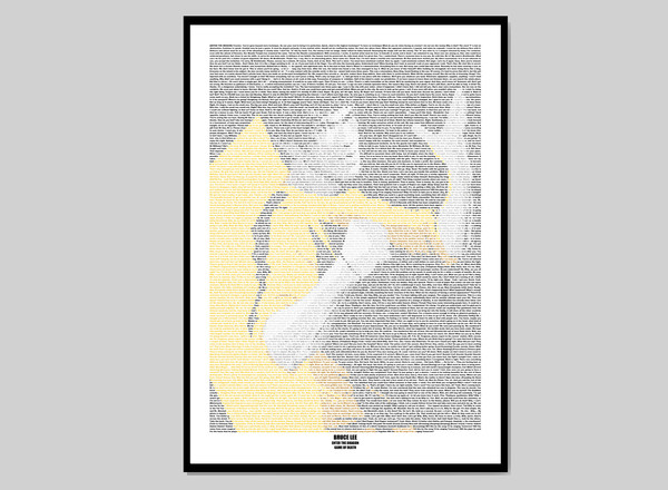 Bruce Lee - Movie Script Poster- unique posters with a twist - great gift for movie lovers.jpg