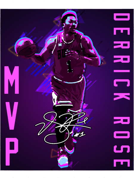Derrick Rose MVP Chicago Basketball Signature Vintage Retro 80s 90s Bootleg Rap Style 3T-.png