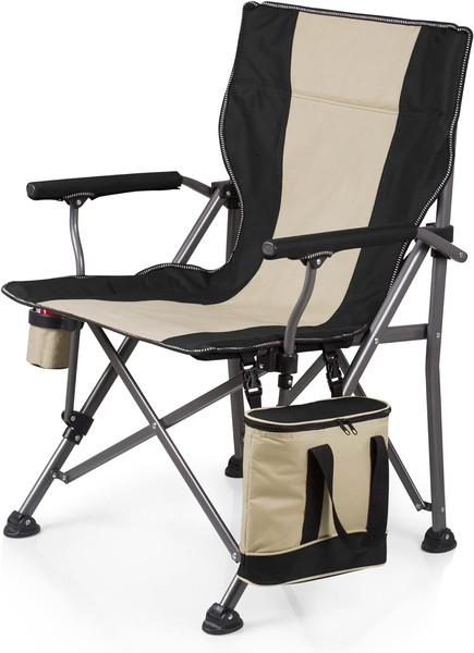 PICNIC TIME Outlander XL Camping Chair with Cooler, Heavy Duty Beach Chair, Outdoor Chair, 400 lb weight capacity, (Black)-2.jpg