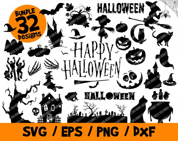 Halloween Witch SVG Ghost Vector Silhouette Cricut Vinyl Eps Dxf ClipArt Cut File.jpg