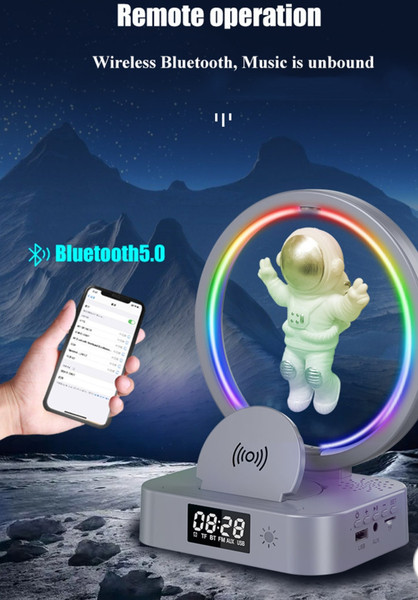 Magnetic Levitation Bluetooth Speaker Astronaut Home RGB Min - Inspire  Uplift