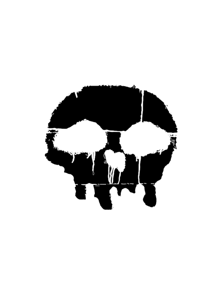 black skull face Graphic .png