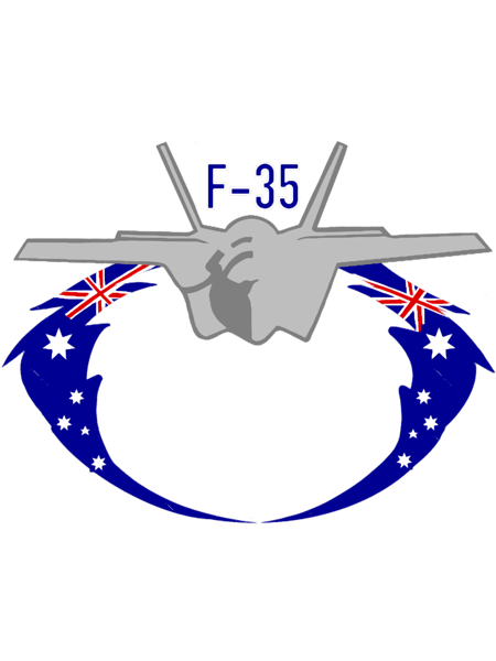 Lockheed Martin F-35 Lightning II _amp_ Flag - Australian Fighter Jet.png