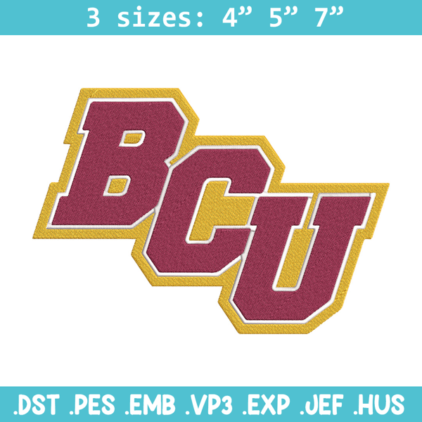 Bethune Cookman logo embroidery design, NCAA embroidery, Embroidery design,Logo sport embroidery,Sport embroidery.jpg