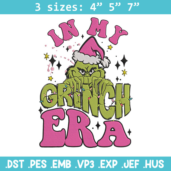Grinchy era Embroidery Design, Grinch Embroidery, Embroidery File,Chrismas Embroidery, Anime shirt, Digital download.jpg
