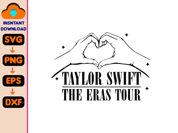 Taylor's Version Svg, Taylor's Hand Heart Sign Svg, The Eras Tour Svg, Taylor's Eras Svg, Instant Download.jpg