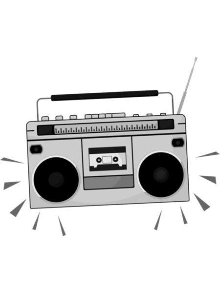 Stereophonics  Silver Vintage Boombox - By Asdev  .png