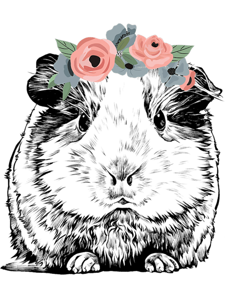 Guinea Pig with Floral Headband.png