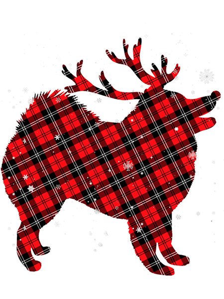 Dog Samoyed Red Plaid Buffalo Samoyed Dog Merry Christmas.png