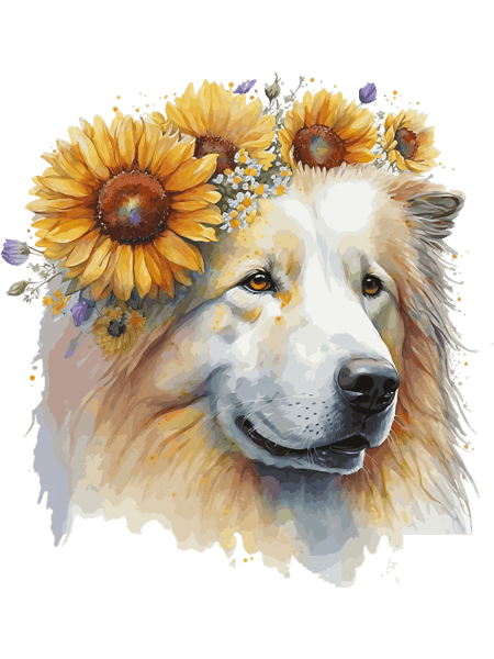 Dog Samoyed Cute Samoyed Sunflower Dog Breed Pet Puppy.png