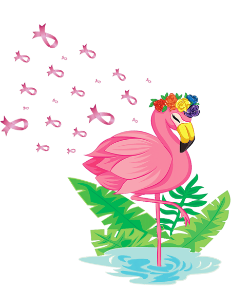 Breast Cancer Pink Flamingo Ribbon Recovery.png
