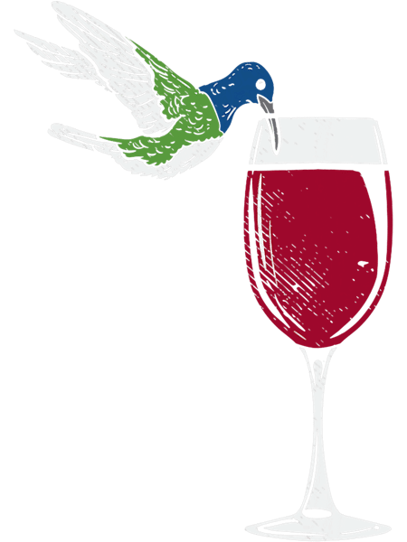 Hummingbird Drinking Wine I Funny Bird Watching Lover.png