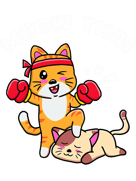 Meow Thai Thaiboxing Cat Kitten Martial Arts.png