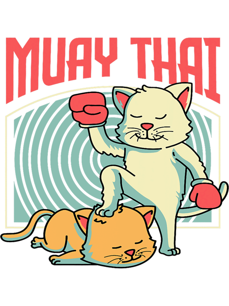 Muay Thai Cat Kitten Thai Boxer Kickboxing Cat Lover.png