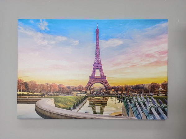 Paris Travel Poster, Sunset Art Canvas, Cityscape Paris, Landscape Canvas Art, Eiffel Tower Photo Printed, Landmark Wall Art, France Canvas,.jpg