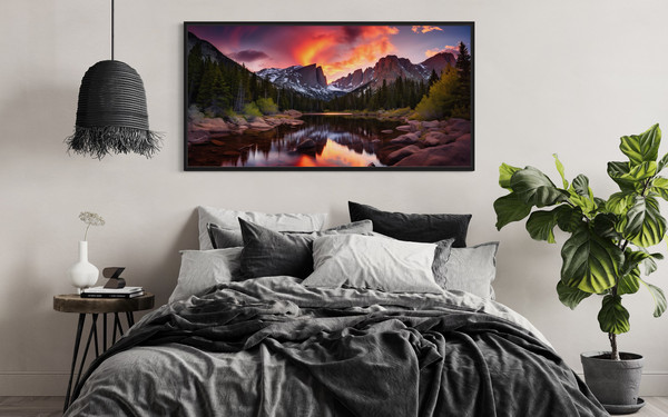 Dream Lake Rocky Mountain National Park Sunset Photo Style Canvas Print, Colorado Landscape Wall Art Framed, Unframed, Ready To Hang.jpg