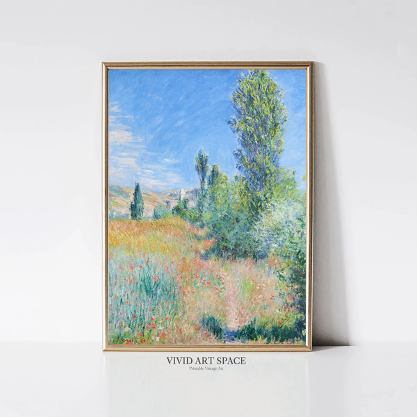 Claude Monet Landscape in Ile Saint-Martin  Impressionist Landscape Painting  Rustic Country Print  Printable Wall Art  Digital Download.jpg