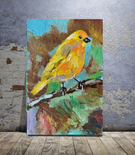 yellow bird painting 11