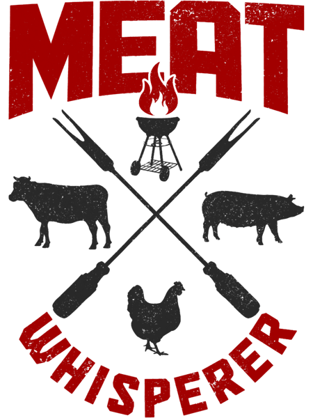 Mens Meat Whisperer BBQ Grill Grilling Chef Meat Smoking.png
