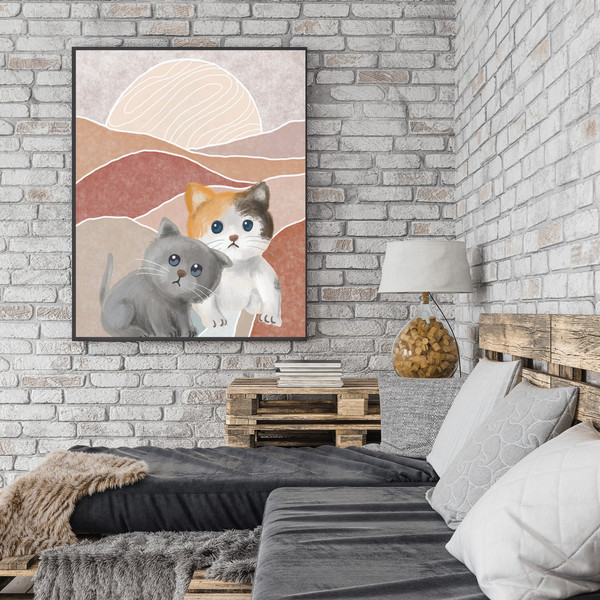 Boho wall art child room decor dog (6).jpg