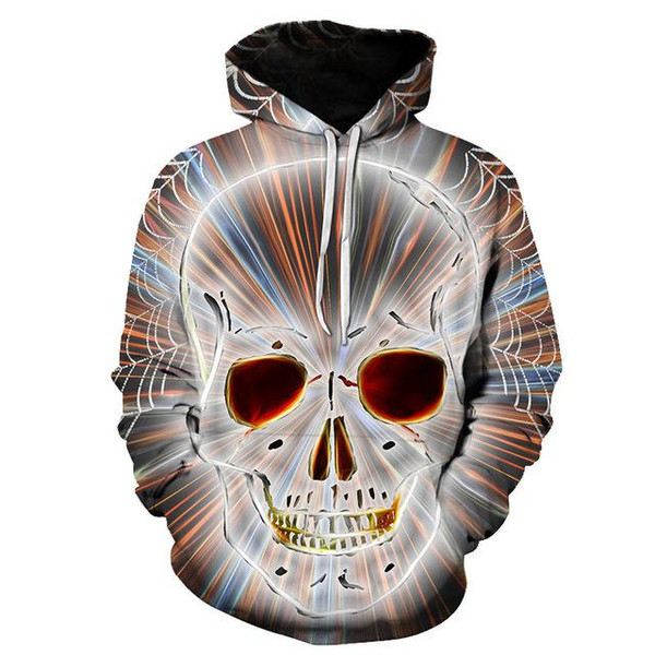 Skull Design Hoodie 3D, Personalized All Over Print Hoodie 3D