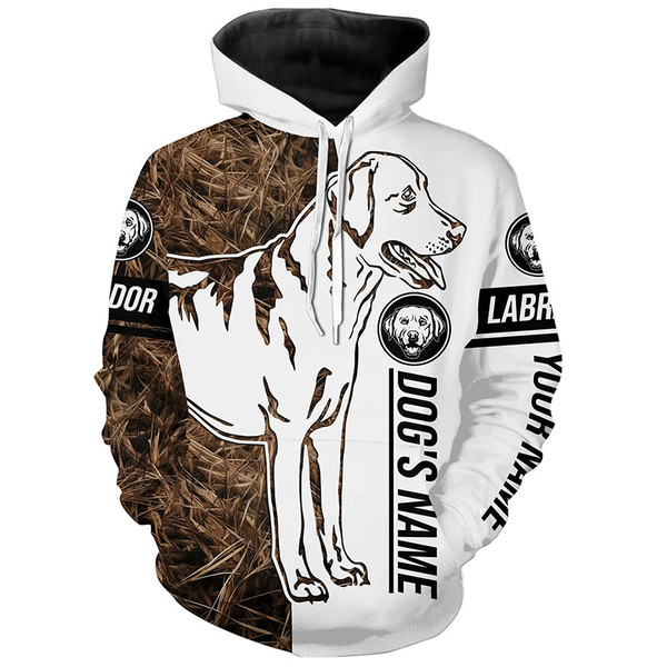 Labrador Retriever Tattoo Camo Hoodie 3D, Personalized All Over Print Hoodie 3D Y20