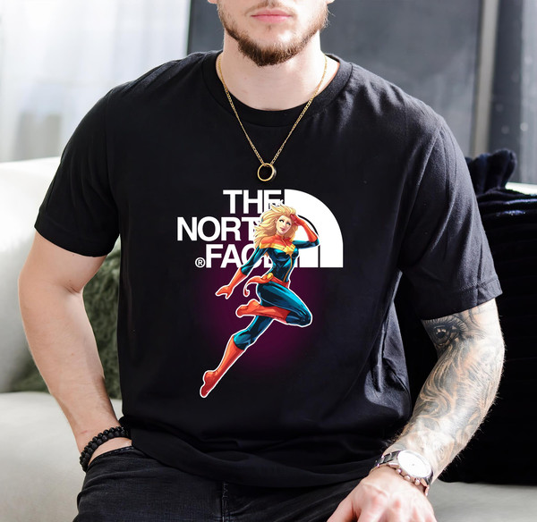 Captain Marvel The North Face Fan Gift T-Shirt_01black_01black.jpg