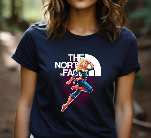 Captain Marvel The North Face Fan Gift T-Shirt_05gnavy_05gnavy.jpg