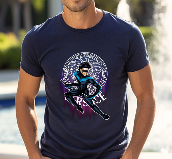 Dick Grayson - Nightwing Versace Fan Gift T-Shirt_02navy_02navy.jpg