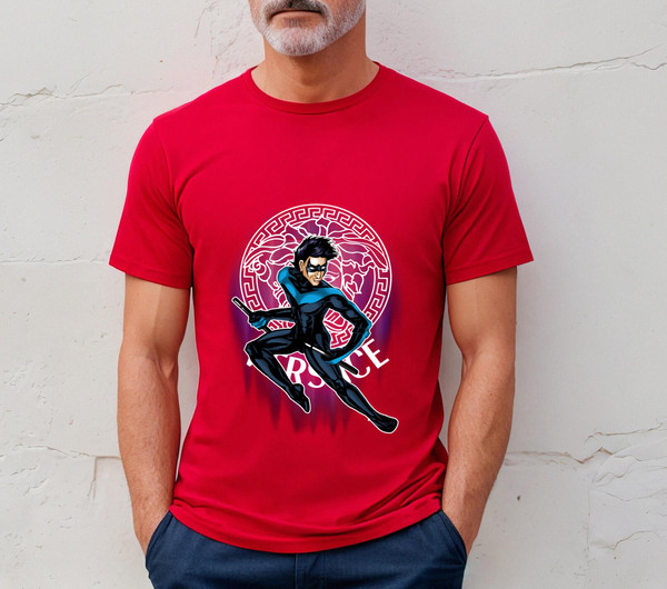 Dick Grayson - Nightwing Versace Fan Gift T-Shirt_03red_03red.jpg