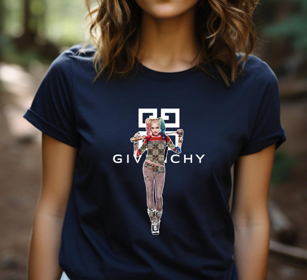 Givenchy Harleyquinn Fan Gift T-Shirt_05gnavy_05gnavy.jpg
